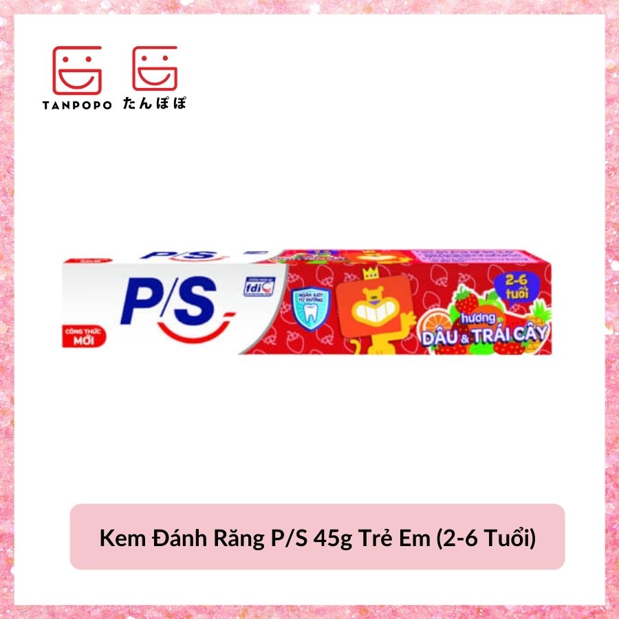 [Chính hãng] Kem Đánh Răng P/S 45g Trẻ Em (2-6 Tuổi)