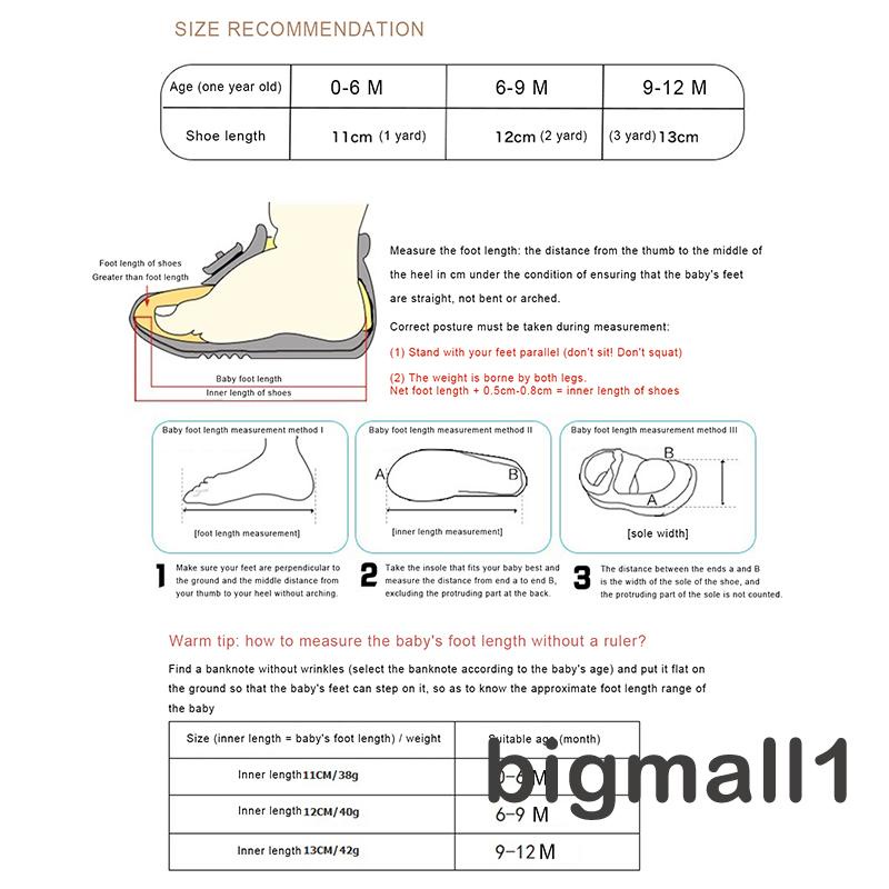 Bigmall-giày Chống Trượt Thoáng Khí Hình Gấu/Thỏ Hoạt Hình Cho Bé 0-12 Tháng Tuổi
