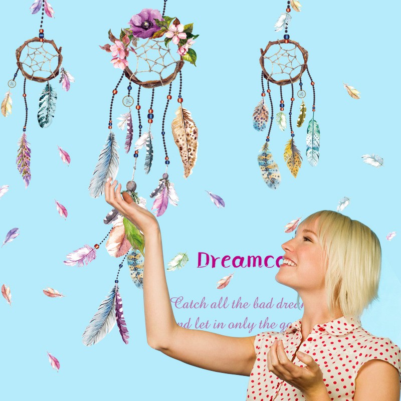 Decal dán tường ⚡ FREESHIP ⚡ Dreamcatcher - decal dán trang trí phòng ngủ đẹp, dễ thương AmyShop tại HCM