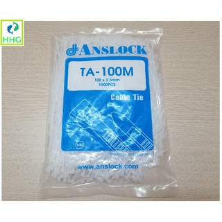 GÓI 1000 DÂY THÍT CABLE TIE ANSLOCK TA-100M KÍCH THƯỚC 100X2.5MM