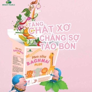 Men sống bạch mai plus chứa chất xơ và 4 tỷ lợi khuẩn/táo bón/Rối loạn tiêu hóa/Biếng ăn