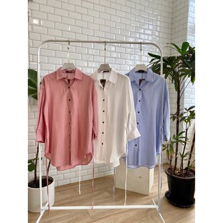 Áo Sơ Mi Bầu Đuôi Tôm | Chất Đũi Nhật - Size S/M/L/XL
