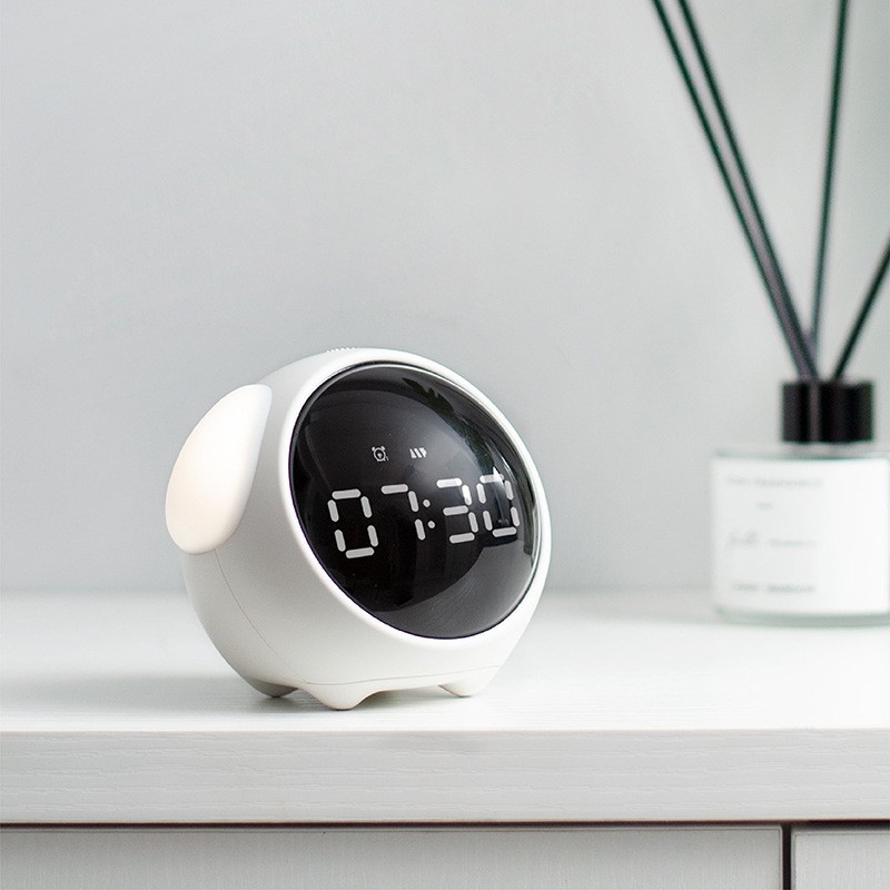 Đồng hồ báo thức kiêm đèn ngủ cảm biến âm thanh  Emoji Alarm clock đồng hồ biểu tượng cảm xúc dễ thương