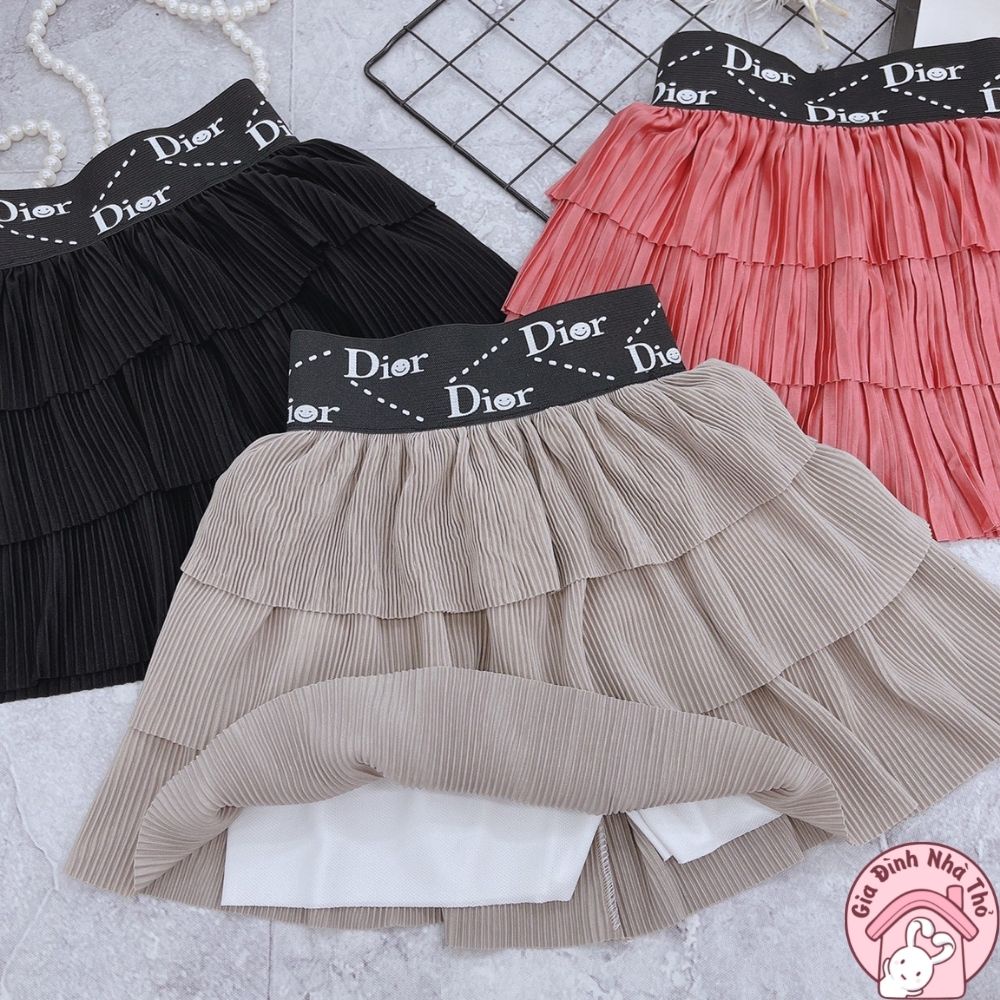 Chân váy đầm, váy tầng jean bò cho bé gái