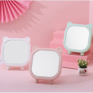 Gương Trang Điểm Để Bàn Tai Gấu - Mèo - Thỏ Dễ Thương