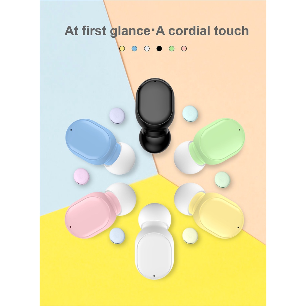 Tai Nghe Nhét Tai S8 Mini Bluetooth 5.0 Âm Thanh Stereo Chống Ồn Màu Macaron Phong Cách Thể Thao