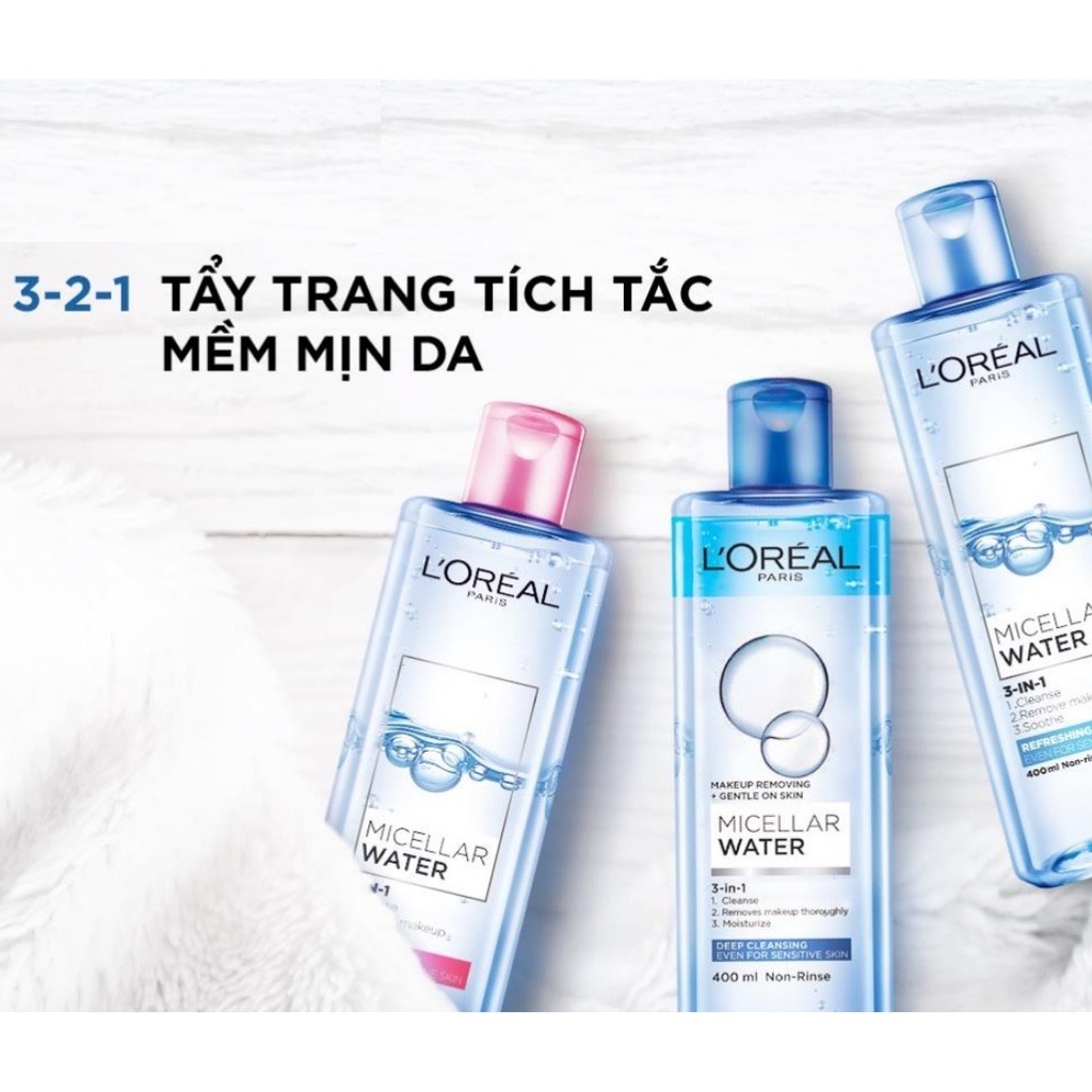 Nước tẩy trang Loreal - L'Oreal Paris 3-in-1 Micella Water