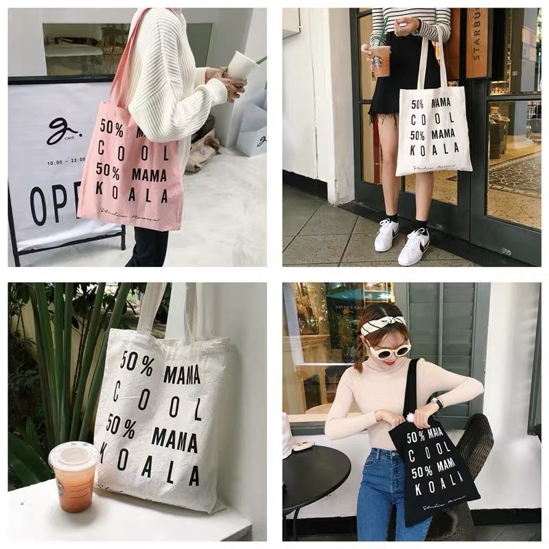 túi vải basic style hàn quốc tote bảo vệ môi trường