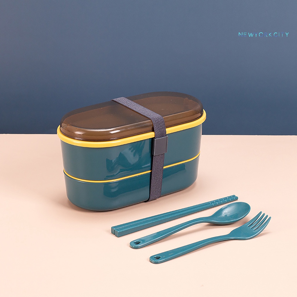 Hộp Đựng Cơm Trưa Hai Tầng Bằng Nhựa Chống Dính Dung Tích 700ml