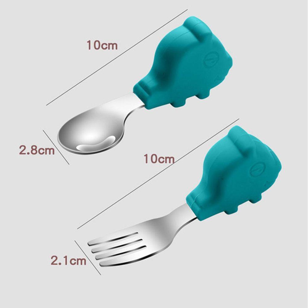 Bộ Muỗng Nĩa Tập Ăn Họa Tiết Hoạt Hình Dễ Thương Cho Bé