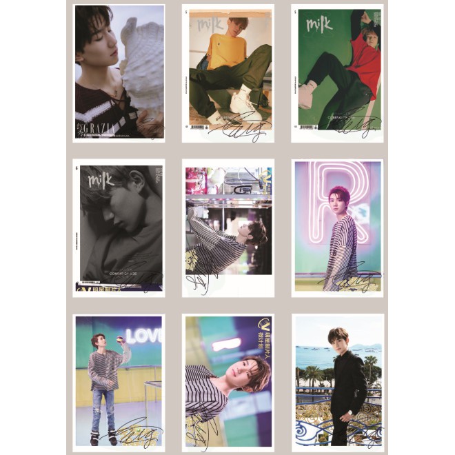Lomo card ảnh TFBOYS Vương Nguyên  full 54 ảnh Có chữ ký