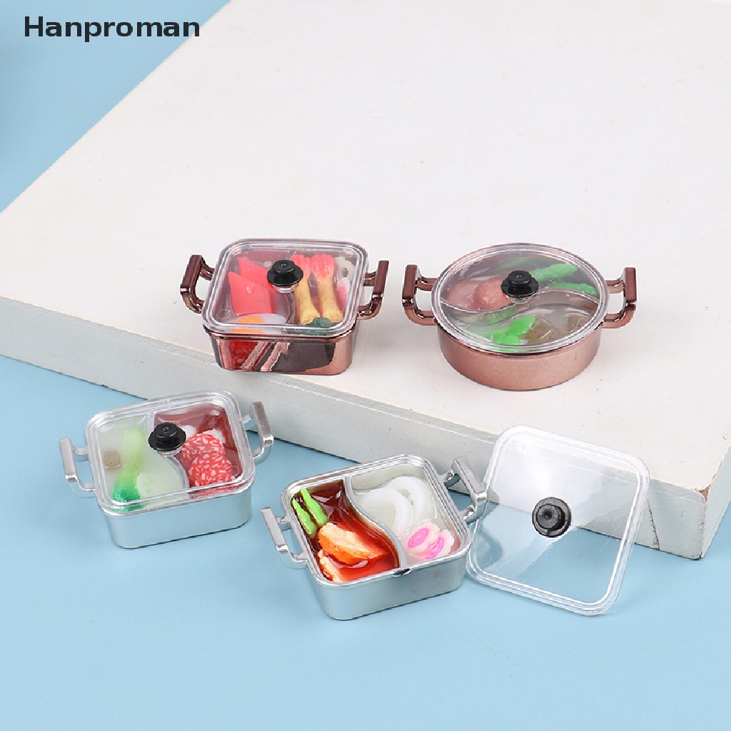 Nồi Lẩu Mini Tỉ Lệ 1 / 12 Dùng Để Trang Trí Nhà Búp Bê