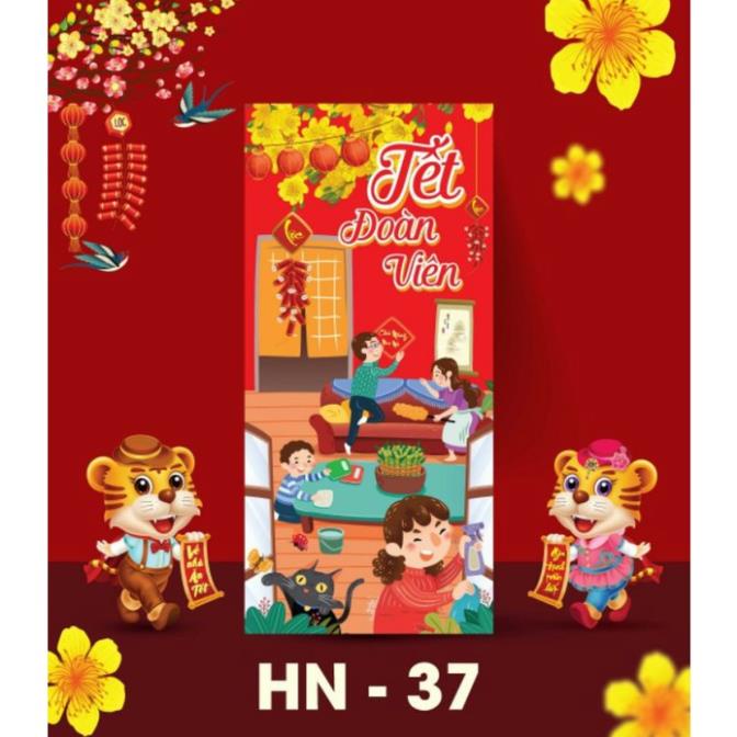 set 6 tờ lì xì in lụa size lớn nhất đựng vừa tờ 500