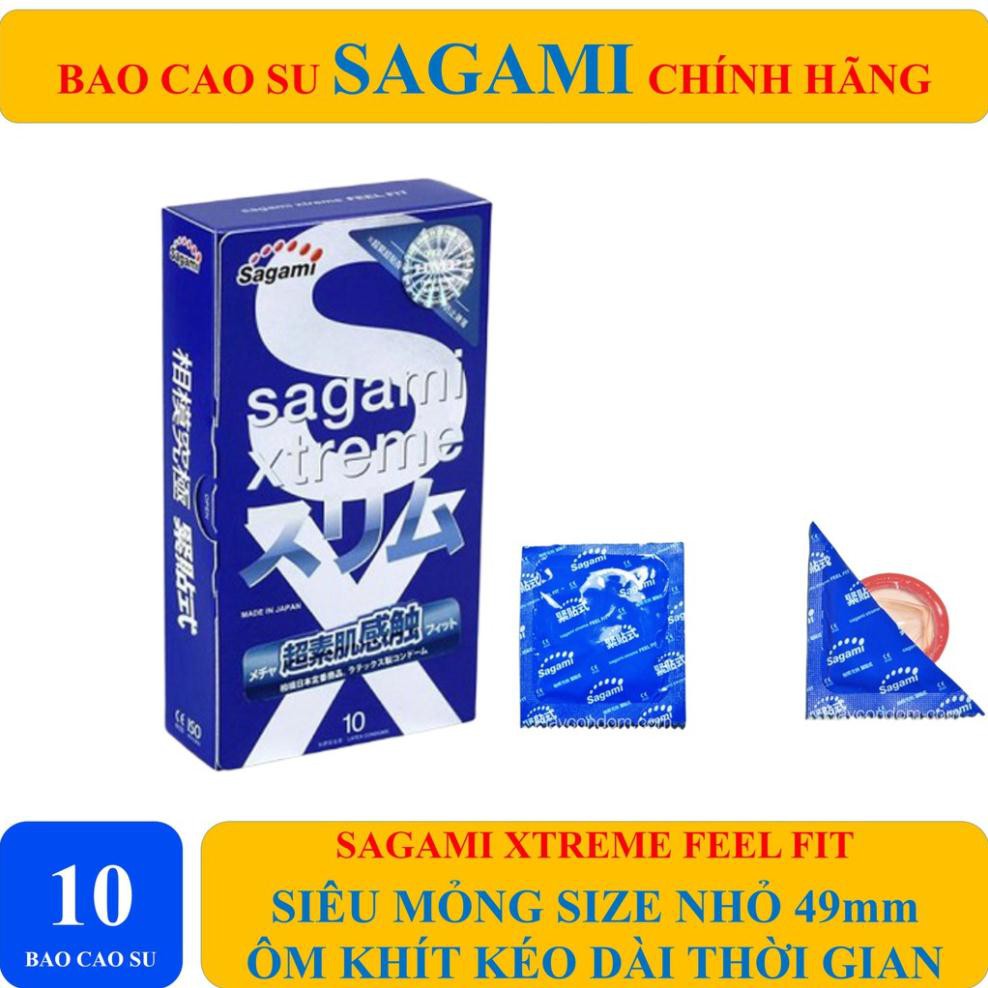 [HÀNG NHẬT CAO CẤP] Bộ đôi chân thật Bao cao su siêu mỏng Sagami Xtreme Feel Fit + siêu mỏng Sagami Xtreme Cobra shape