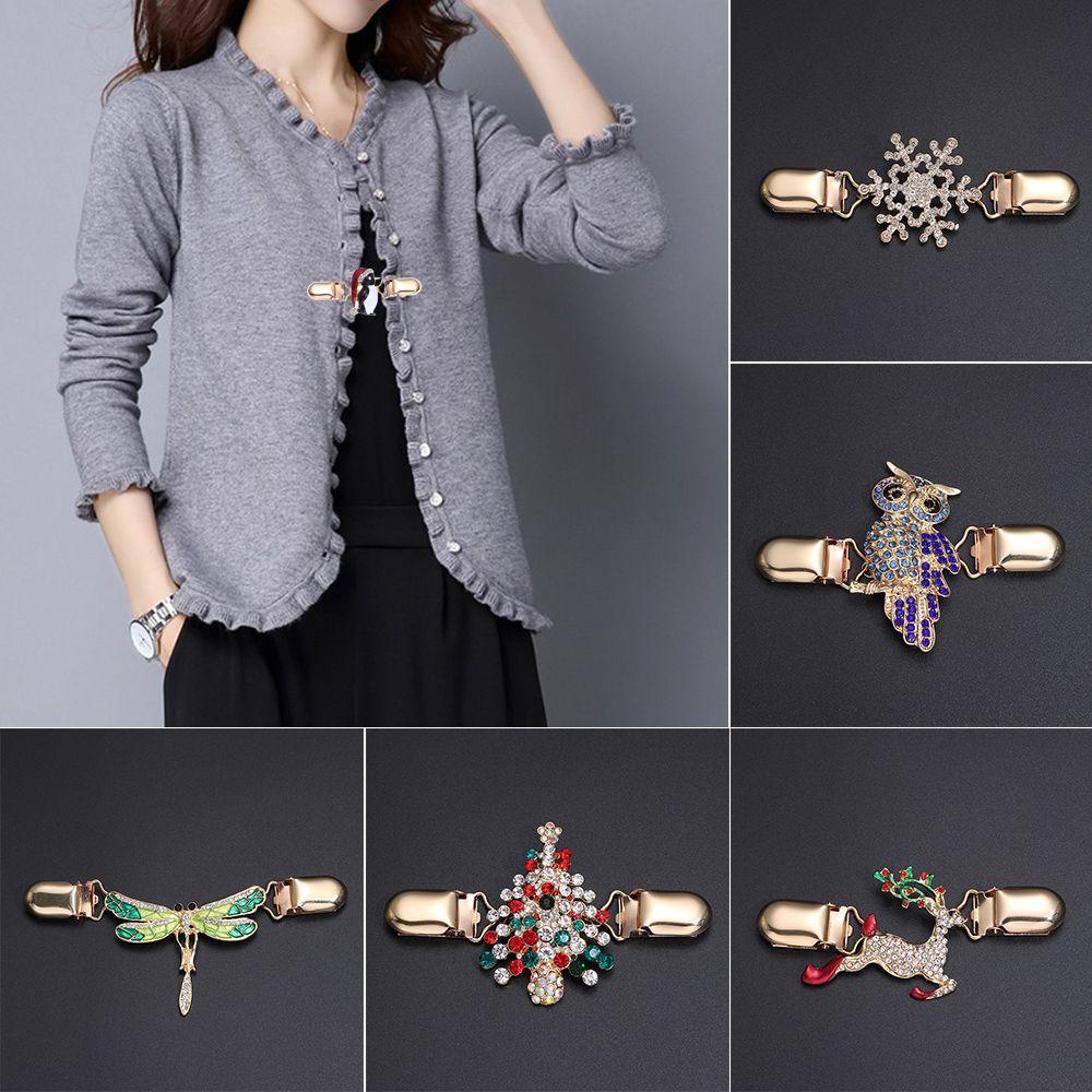 Kẹp Áo Khoác Cardigan Họa Tiết Chim Cánh Cụt Dễ Thương|Kẹp Vịt Tiện Lợi Dễ Sử Dụng