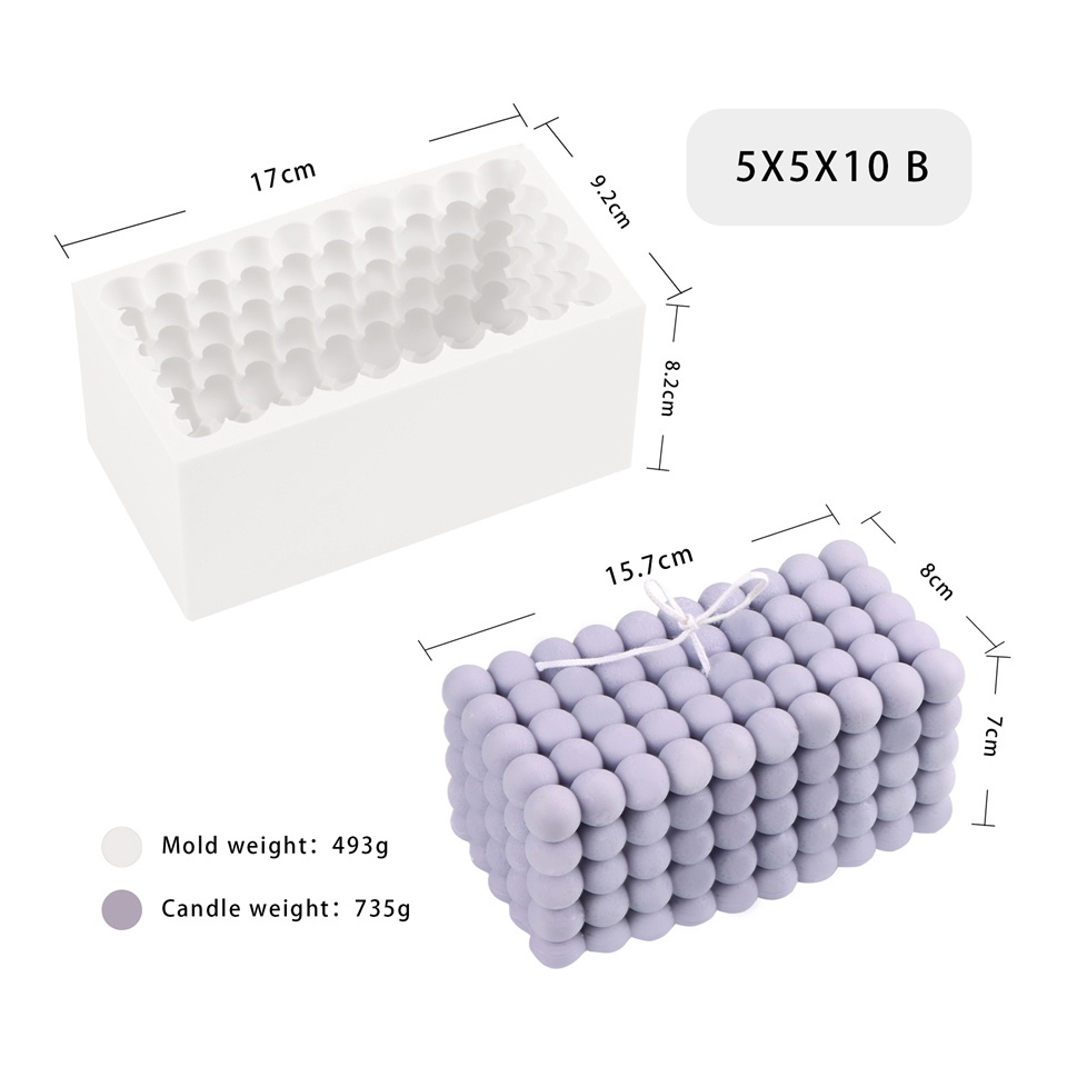Khuôn Làm Nến Hình Kim Tự Tháp 3D Bằng Silicone Không Dính