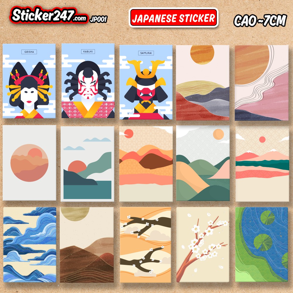 Sticker Japanese Nhật Bản 𝑭𝒓𝒆𝒆𝒔𝒉𝒊𝒑 vintage, chống nước, decal dán laptop, ipad, mũ bảo hiểm,vali, đàn, ipad  ▪️ TRA07