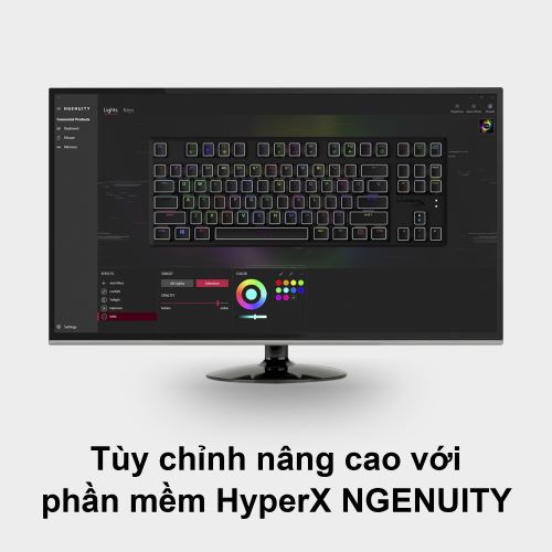 Bàn phím gaming HyperX Alloy Origins Core RGB Mechanical Gaming Keyboard (Red/Aqua Switch) US Layout - Hàng Chính Hãng