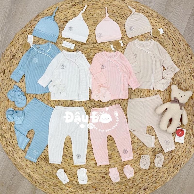 Hrnee Chất modal gỗ sồi - Bộ cài chéo Hrnee cho bé 3-7kg