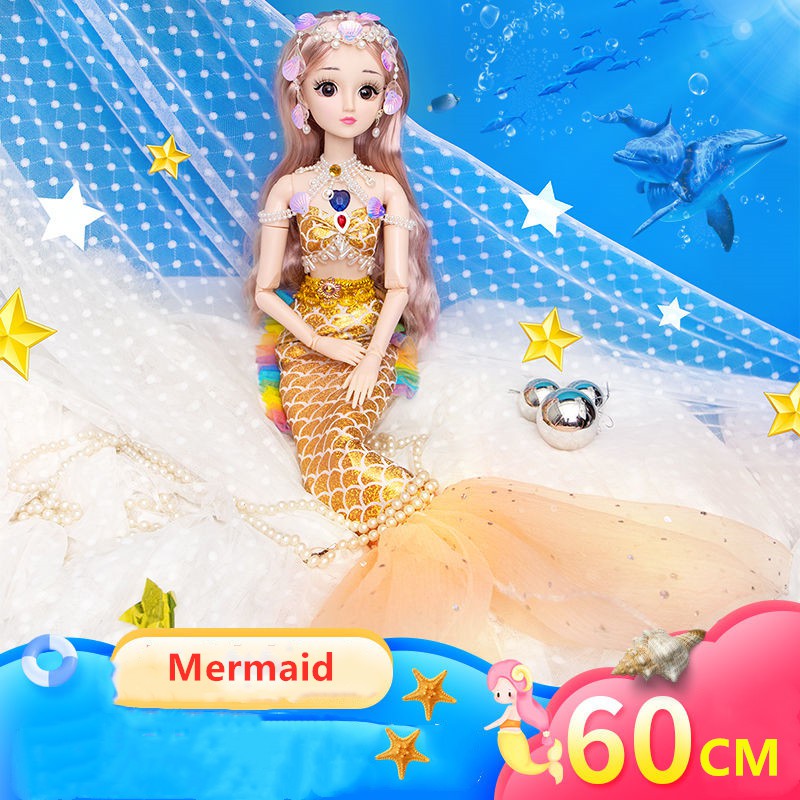 Búp bê Barbie nàng tiên cá 60cm