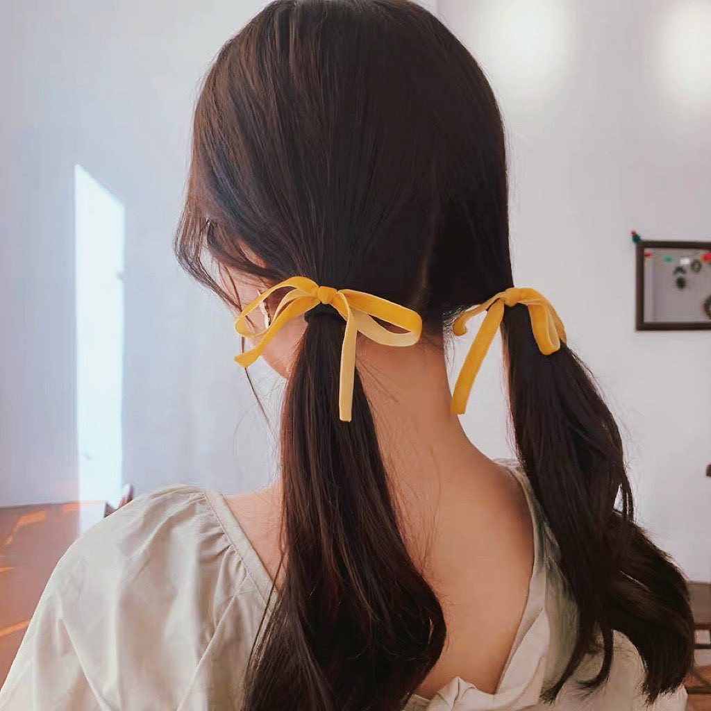 Set Cột Tóc Nơ Nhung Nhiều Màu