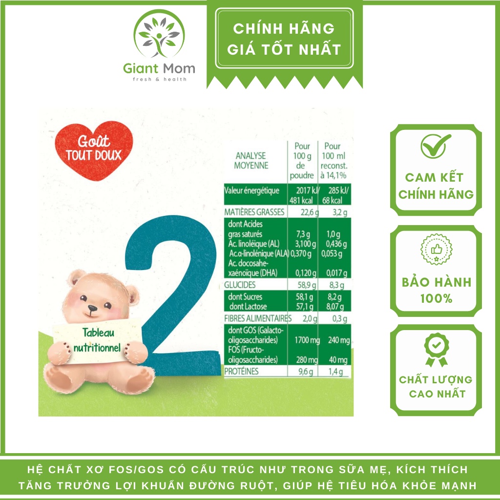Sữa Bledilait Pháp 900g Giant Mom - Sữa Bledilait Cho Bé Số 1 2 3 Hàng Chính Hãng