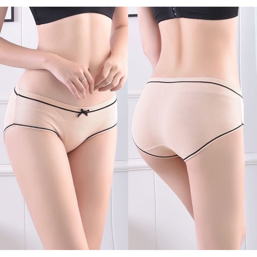 Quần lót nữ cotton thun gân, trẻ trung, thoải mái, thoáng mát (MS 03033) Anna Shop | BigBuy360 - bigbuy360.vn