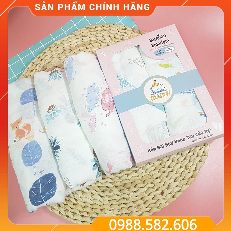 [Bán Lẻ 1 Chiếc] Khăn Đa Năng Sợi Tre Bamboo MANNY Siêu Mềm Mại - BTT00081