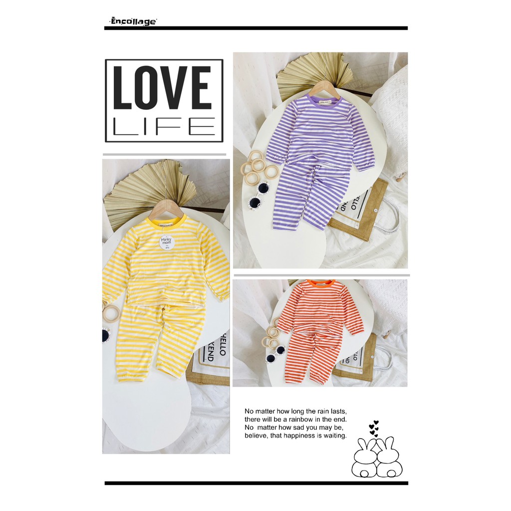 Đồ Bộ Ngủ Bé Trai Bé Gái Minky Mom size 8-16kg
