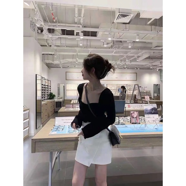 Chân váy chữ A lưng cao kiểu dáng thời trang dành cho nữ