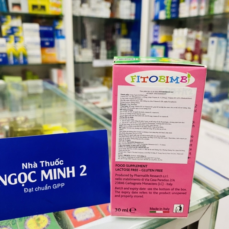 ✅ [Chính Hãng] Fitobimbi D3+K2 ( 30ml ) thực phẩm hỗ trợ bổ sung vitamin D3 và K2 cho trẻ