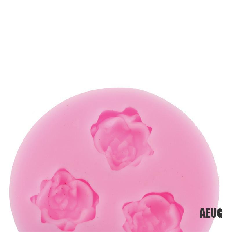 Khuôn silicon làm bánh tạo hình hoa hồng 3D sáng tạo