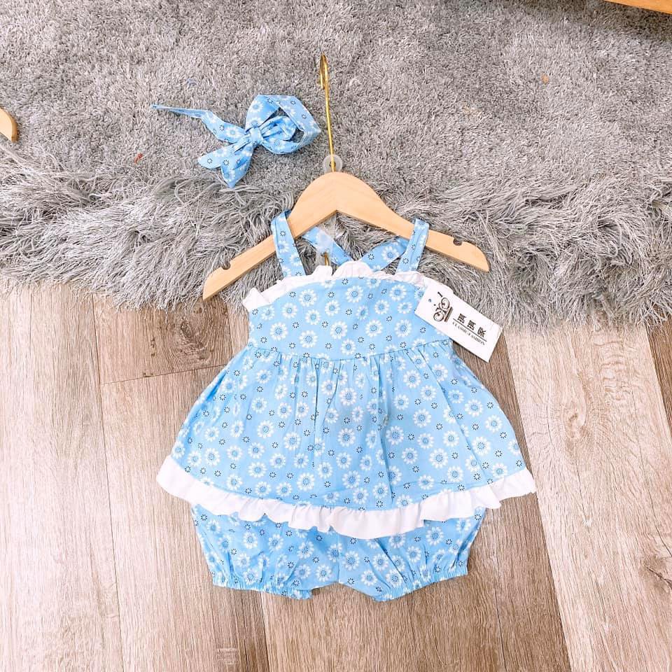Bộ 2 dây hoa nhí kèm tuban xinh yêu cho bé gái - BHTB