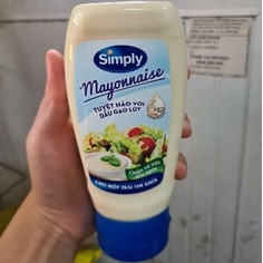 Sốt mayonnaise Simply chai 230g (2 vị best seller: gạo rang, truyền thống)