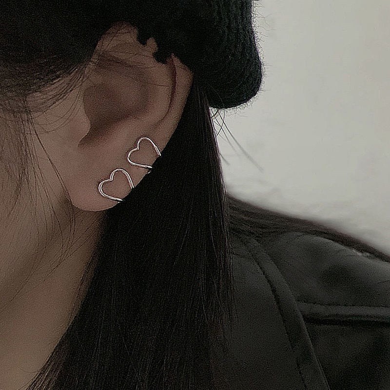 1 Khuyên Tai Hình Trái Tim Phong Cách Bohemia Cổ Điển Thời Trang Cho Nữ