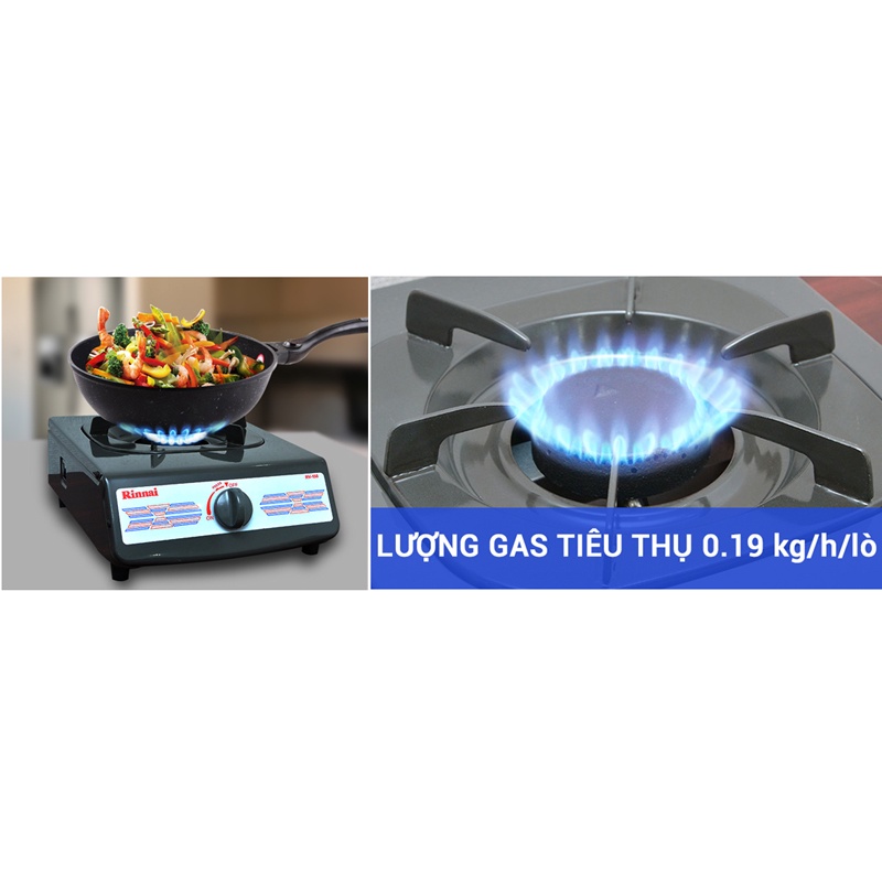 Bếp ga đơn Rinnai RV-150 + Bộ van dây tự động ngắt Chính Hãng