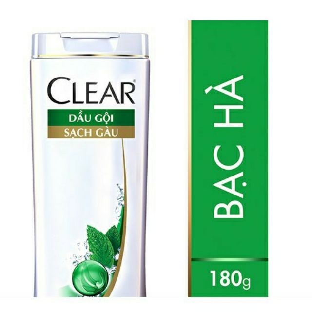 Dầu Gội Clear Men Sạch Gàu Mát Lạnh Bạc Hà 180ml