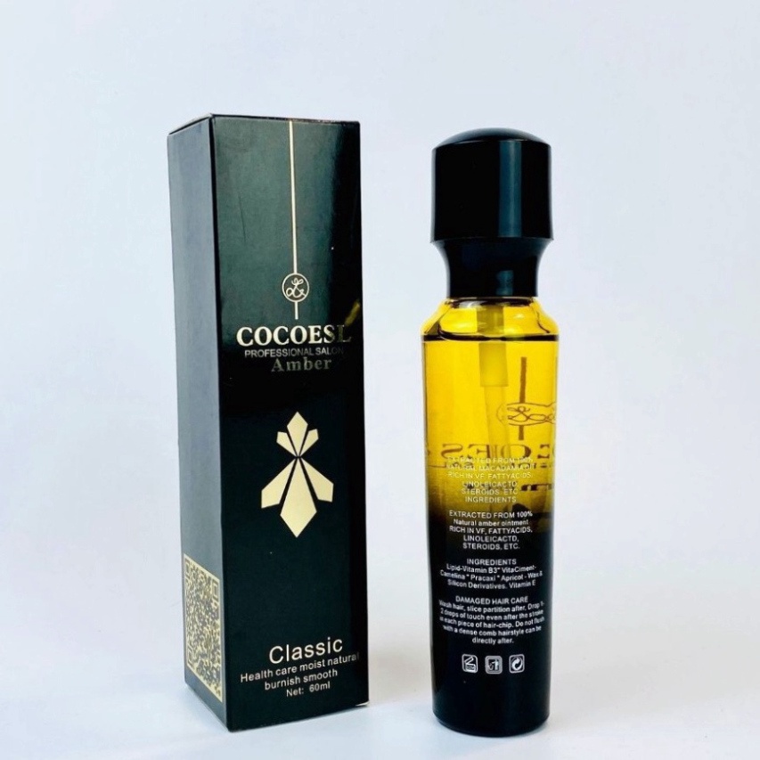 -Tinh Dầu Dưỡng Bóng Tóc Hương Thơm Nước Hoa Cocoesl Amber 60ml