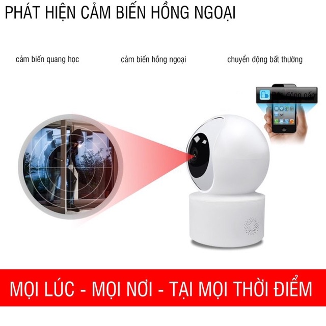 Camera wifi Carecam 2.0MP Full HD 1080p mới 2022 Mã YH200 Có hú còi báo động