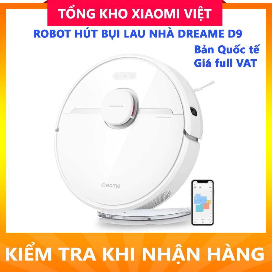 Robot Hút Bụi Lau Nhà XIAOMI Dreame D9 – Hàng Công ty, bản Quốc tế,Chính Hãng, Giá Đã Bao Gồm Thuế VAT