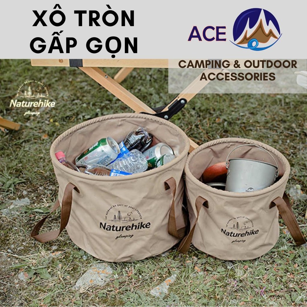 [Chính hãng] Xô nước gấp gọn dã ngoại Naturehike Glamping NH20SJ040