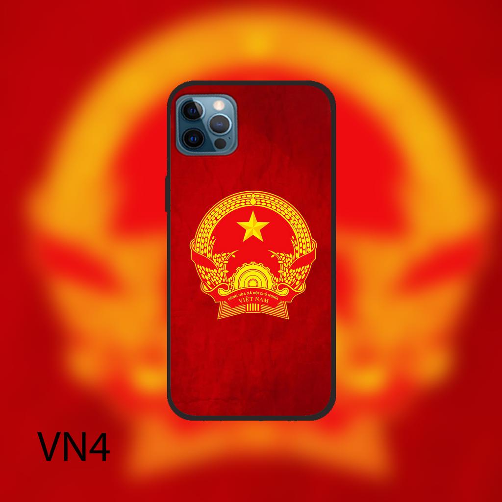 Ốp Iphone 13/13 Pro/13 Pro Max - 14/14 Pro/14 Plus/14 Pro Max in hình cờ đỏ sao vàng quốc huy quốc hiệu quốc kỳ việt nam