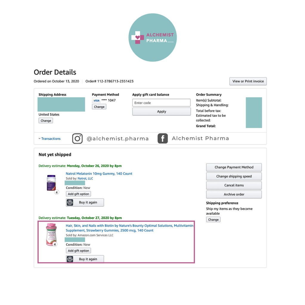 NATURE'S BOUNTY HAIR, SKIN & NAILS WITH BIOTIN NHẬP KHẨU CHÍNH HÃNG MỸ | Thế Giới Skin Care