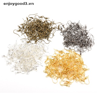 //Enjoy shopping // 100 Pcs Plated Silver Earring Hook Coil Ear Wire for Jewelry Making 4 Colors .