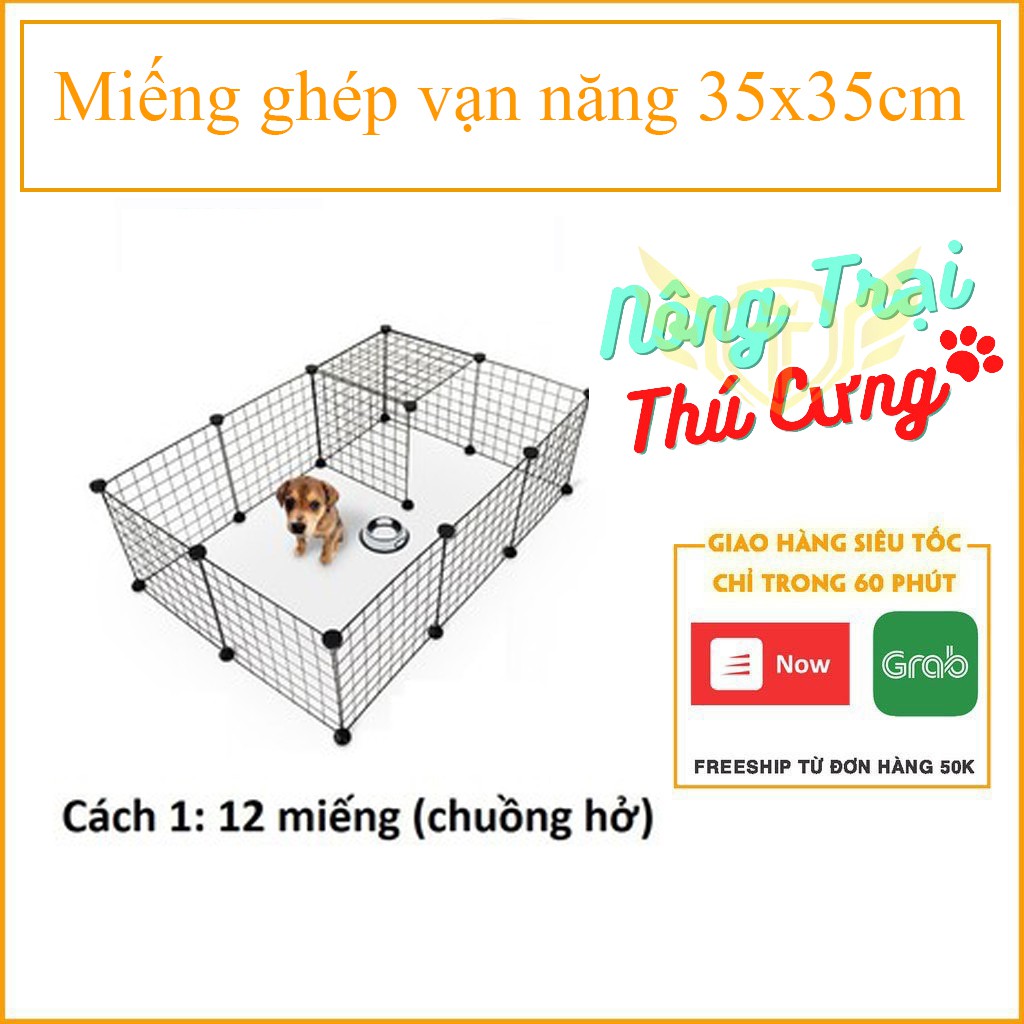 HCM- Chuồng quây chó mèo sóc thỏ 11 lưới + 1cửa+ Chốt Chuồng sắt sơn tĩnh điện -Chuồng quây chó mèo