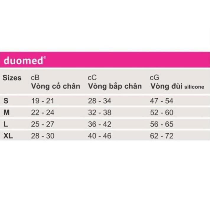 Vớ y khoa Duomed gối điều trị suy tĩnh mạch Medi CCL1 hoặc CCL2