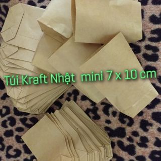 Combo 500 túi Kraft Nhật mini đựng thuốc tây 7 x 9/10 cm