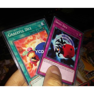 Thẻ bài yugioh chính hãng Set 2 lá Graceful Dice vàSkull Dice – Common