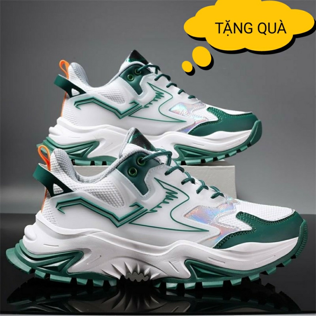Giày Sneaker Nam Đế Cao Su Non, Giày Nam trend 2022-Tăng Chiều Cao Tự Nhiên