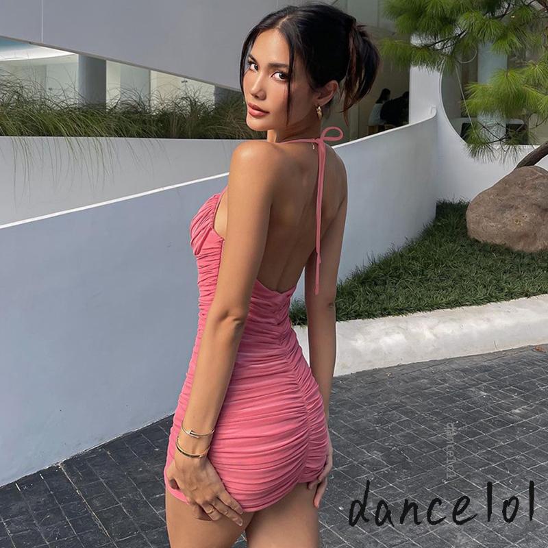 Đầm Khiêu Vũ 1O1 Cổ Chữ V Khoét Sâu Hở Lưng Quyến Rũ Cho Nữ